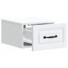 Wisząca Szafka Nocna z szufladą 2 pcs Biały 34,5 x 33 x 20 cm