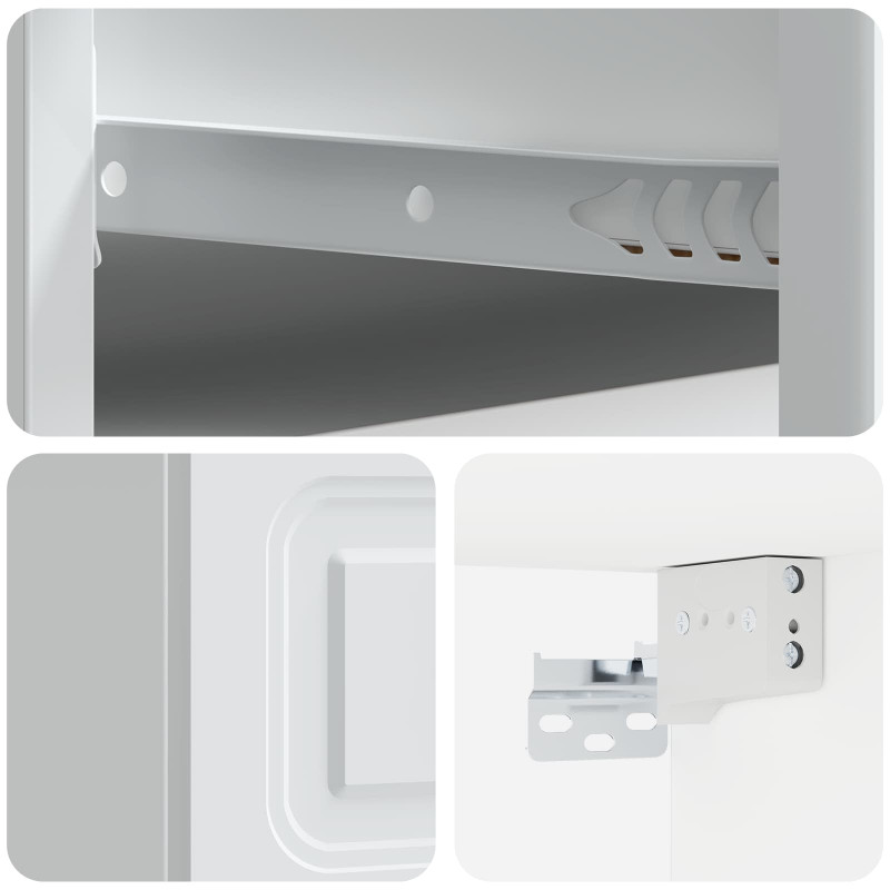 Wisząca Szafka Nocna z szufladą 2 pcs Biały 34,5 x 33 x 20 cm