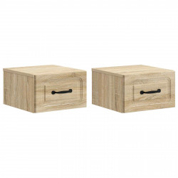 Wisząca Szafka Nocna 2 pcs dąb Sonoma 34,5 x 33 x 20 cm