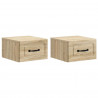 Wisząca Szafka Nocna 2 pcs dąb Sonoma 34,5 x 33 x 20 cm