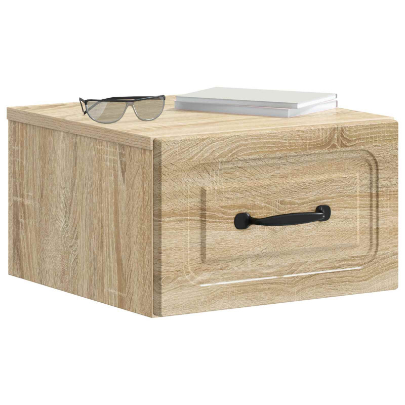 Wisząca Szafka Nocna 2 pcs dąb Sonoma 34,5 x 33 x 20 cm