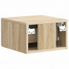 Wisząca Szafka Nocna 2 pcs dąb Sonoma 34,5 x 33 x 20 cm