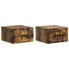 Wisząca Szafka Nocna 2 pcs Dąb wędzony 34,5 x 33 x 20 cm