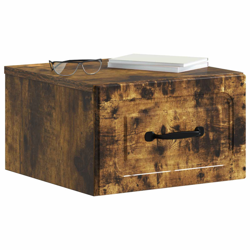 Wisząca Szafka Nocna 2 pcs Dąb wędzony 34,5 x 33 x 20 cm