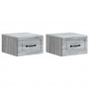 Wisząca Szafka Nocna 2 pcs Szary Sonoma 34,5 x 33 x 20 cm