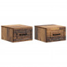 Wisząca Szafka Nocna 2 pcs Stare drewno 34,5 x 33 x 20 cm