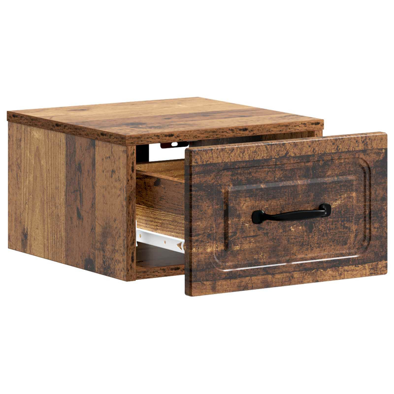 Wisząca Szafka Nocna 2 pcs Stare drewno 34,5 x 33 x 20 cm