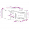 Wisząca Szafka Nocna 2 pcs Stare drewno 34,5 x 33 x 20 cm