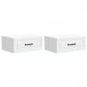 Wisząca Szafka Nocna z szufladą 2 pcs Biały 49 x 34,5 x 20 cm