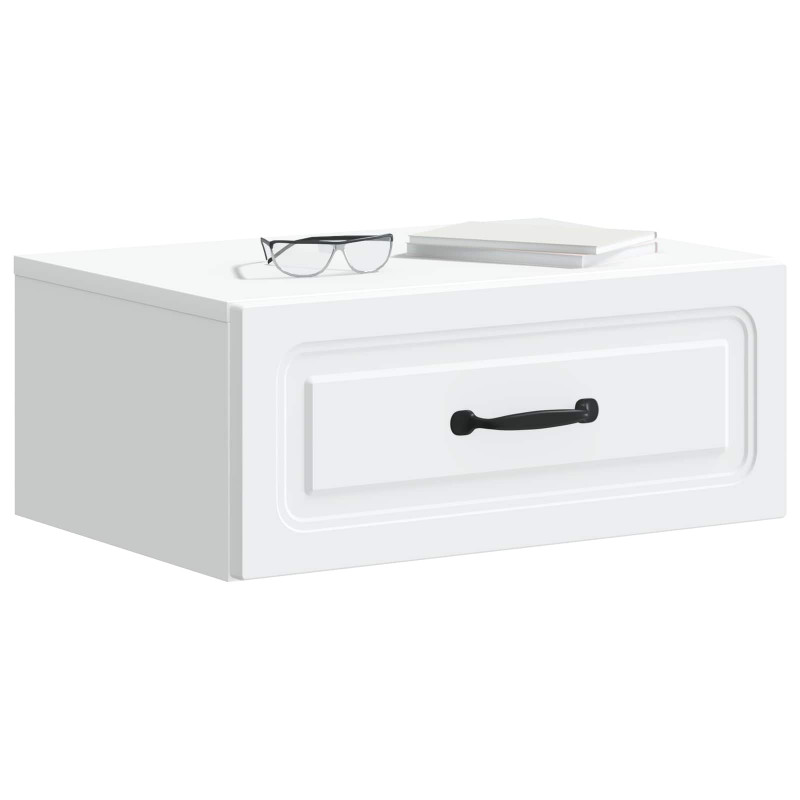 Wisząca Szafka Nocna z szufladą 2 pcs Biały 49 x 34,5 x 20 cm