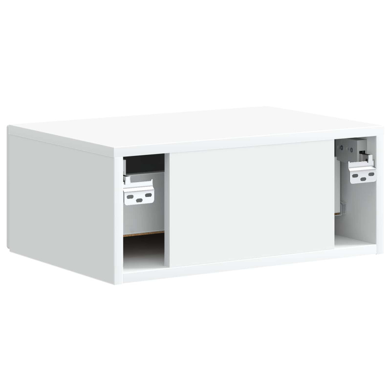 Wisząca Szafka Nocna z szufladą 2 pcs Biały 49 x 34,5 x 20 cm