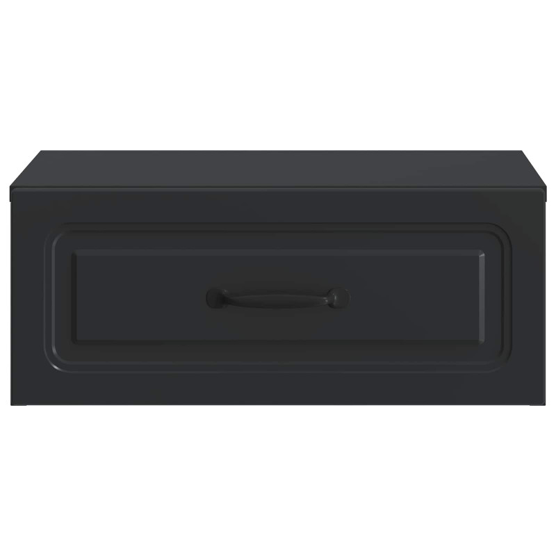 Wisząca Szafka Nocna z szufladą 2 pcs Czarny 49 x 34,5 x 20 cm