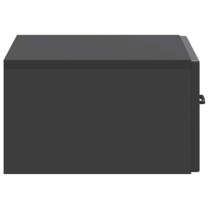 Wisząca Szafka Nocna z szufladą 2 pcs Czarny 49 x 34,5 x 20 cm