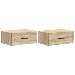 Wisząca Szafka Nocna 2 pcs dąb Sonoma 49 x 34,5 x 20 cm