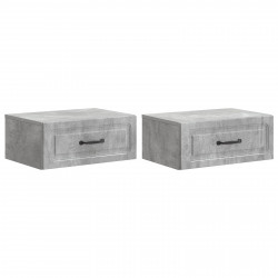 Wisząca Szafka Nocna 2 pcs Betonowy szary 49 x 34,5 x 20 cm