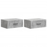 Wisząca Szafka Nocna 2 pcs Betonowy szary 49 x 34,5 x 20 cm