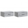 Wisząca Szafka Nocna 2 pcs Szary Sonoma 49 x 34,5 x 20 cm