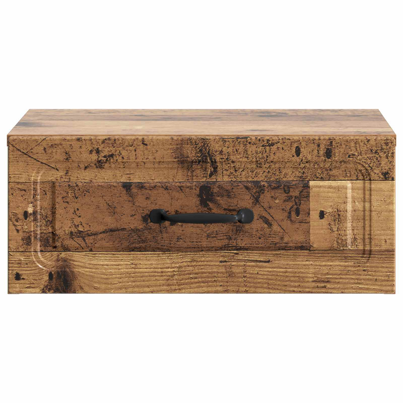 Wisząca Szafka Nocna z szufladą Stare drewno 49 x 34,5 x 20 cm