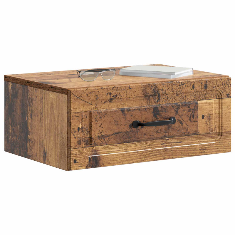 Wisząca Szafka Nocna 2 pcs Stare drewno 49 x 34,5 x 20 cm