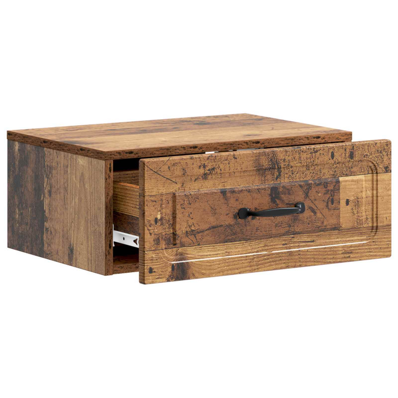 Wisząca Szafka Nocna 2 pcs Stare drewno 49 x 34,5 x 20 cm