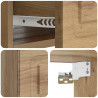 Wisząca Szafka Nocna 2 pcs Dąb artisan 49 x 34,5 x 20 cm