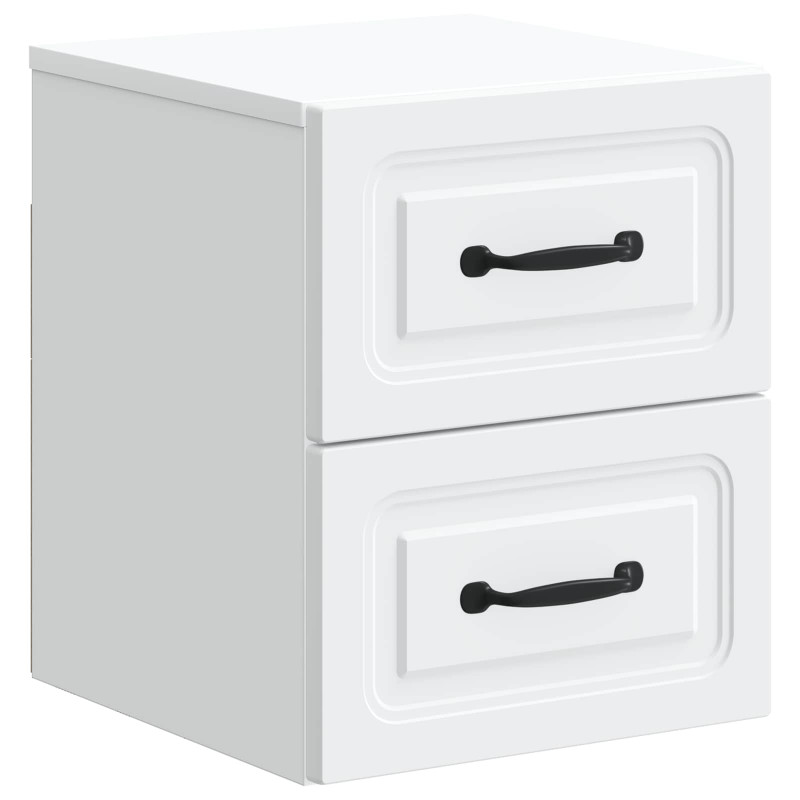 Wisząca Szafka Nocna z szufladą 2 pcs Biały 34,5 x 33 x 40 cm
