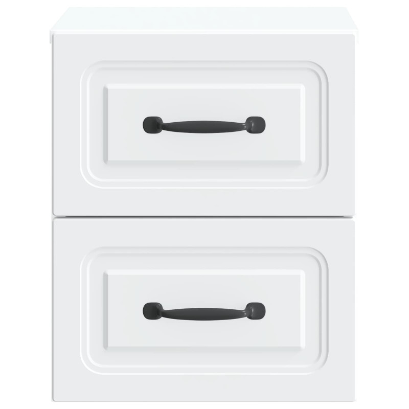 Wisząca Szafka Nocna z szufladą 2 pcs Biały 34,5 x 33 x 40 cm