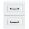 Wisząca Szafka Nocna z szufladą 2 pcs Biały 34,5 x 33 x 40 cm