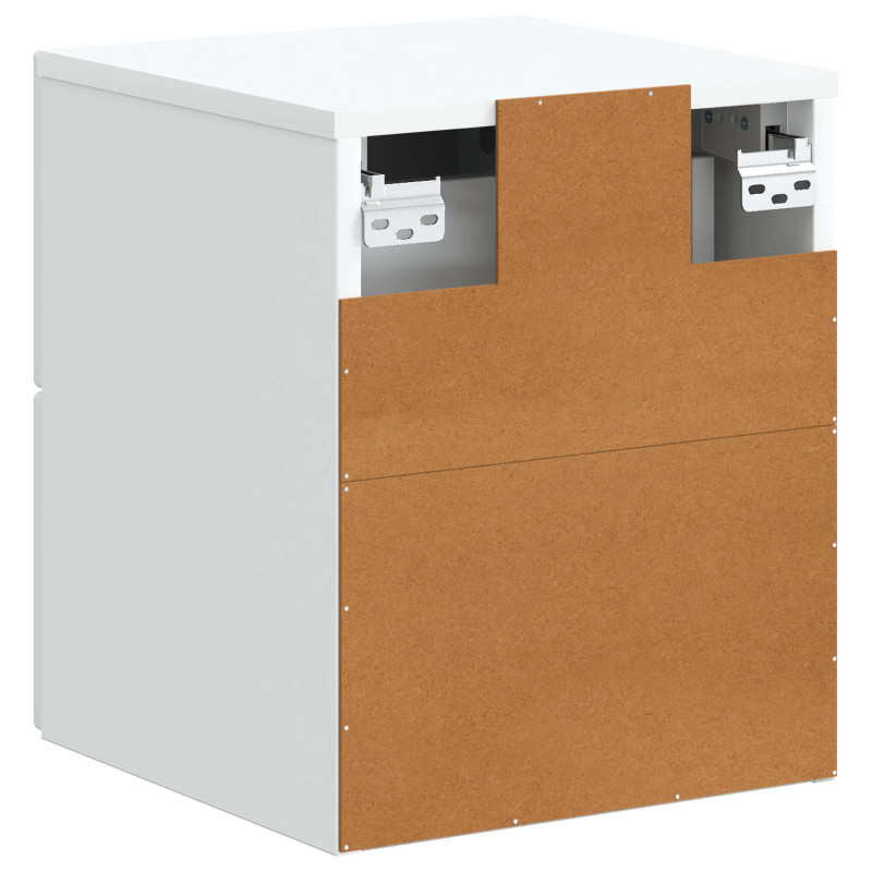 Wisząca Szafka Nocna z szufladą 2 pcs Biały 34,5 x 33 x 40 cm
