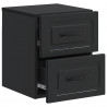 Wisząca Szafka Nocna z szufladą 2 pcs Czarny 34,5 x 33 x 40 cm