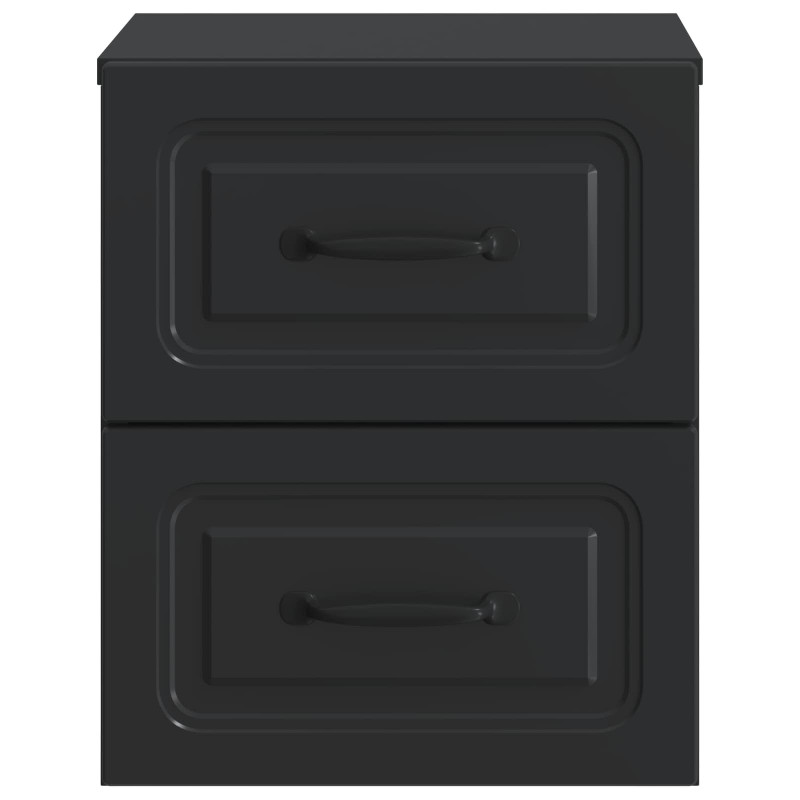 Wisząca Szafka Nocna z szufladą 2 pcs Czarny 34,5 x 33 x 40 cm