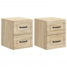 Wisząca Szafka Nocna 2 pcs dąb Sonoma 34,5 x 33 x 40 cm