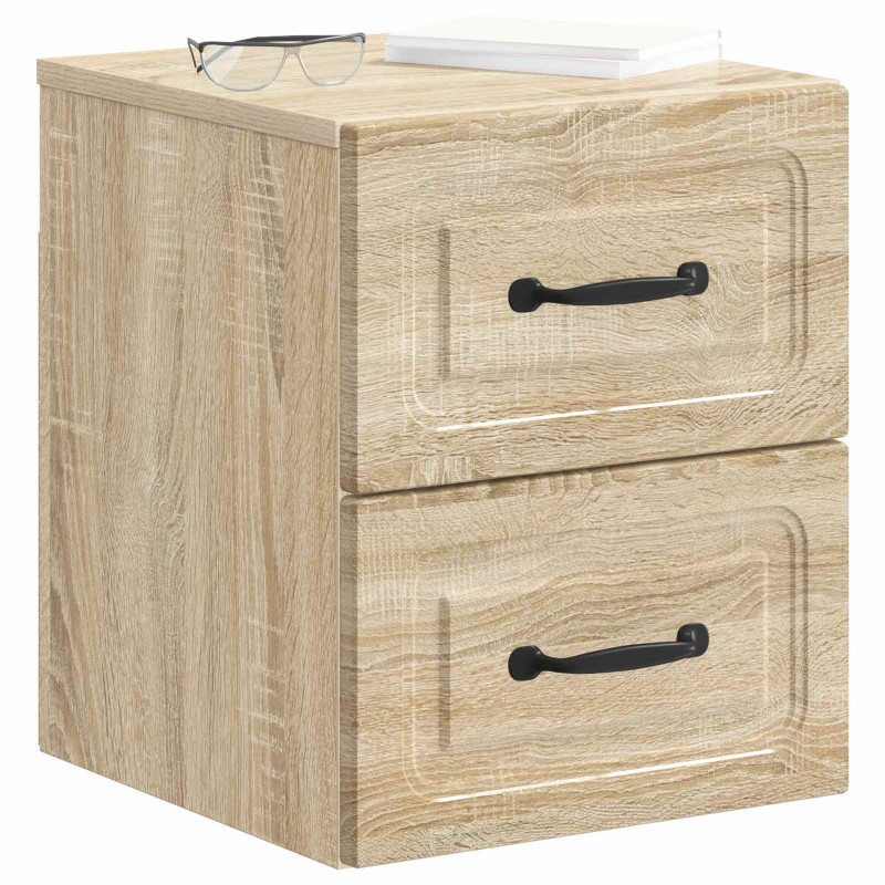 Wisząca Szafka Nocna 2 pcs dąb Sonoma 34,5 x 33 x 40 cm