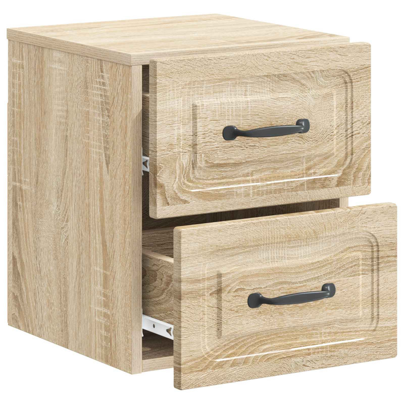 Wisząca Szafka Nocna 2 pcs dąb Sonoma 34,5 x 33 x 40 cm