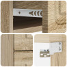 Wisząca Szafka Nocna 2 pcs dąb Sonoma 34,5 x 33 x 40 cm
