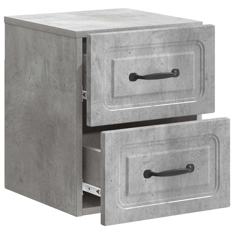 Wisząca Szafka Nocna 2 pcs Betonowy szary 34,5 x 33 x 40 cm
