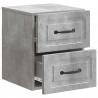 Wisząca Szafka Nocna 2 pcs Betonowy szary 34,5 x 33 x 40 cm