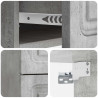 Wisząca Szafka Nocna 2 pcs Betonowy szary 34,5 x 33 x 40 cm