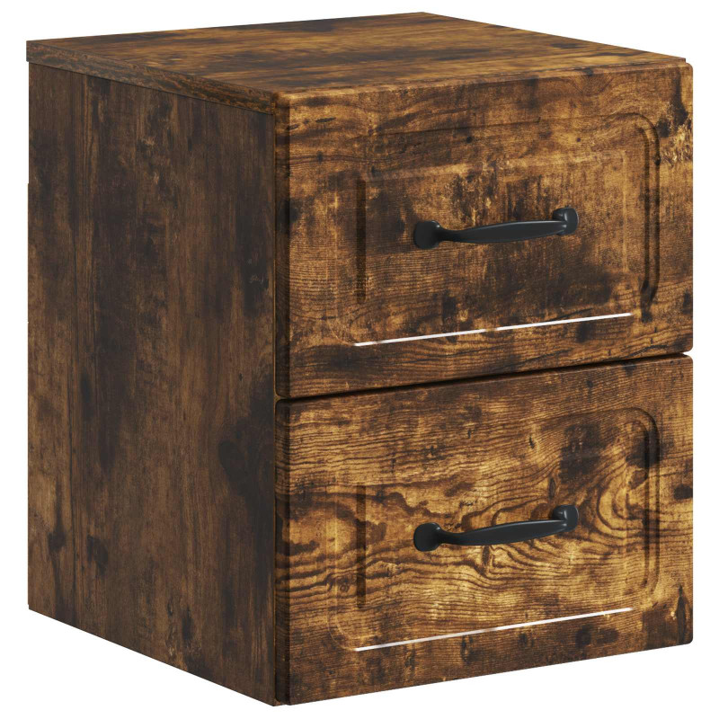 Wisząca Szafka Nocna 2 pcs Dąb wędzony 34,5 x 33 x 40 cm