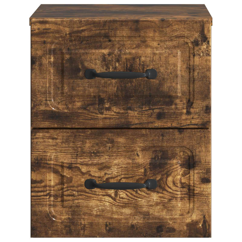 Wisząca Szafka Nocna 2 pcs Dąb wędzony 34,5 x 33 x 40 cm