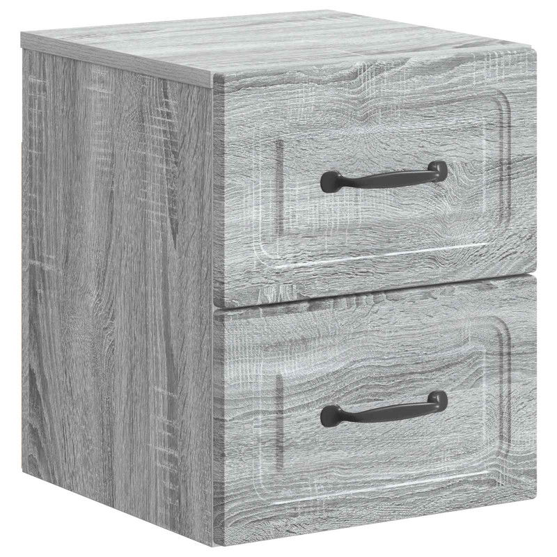 Wisząca Szafka Nocna 2 pcs Szary Sonoma 34,5 x 33 x 40 cm