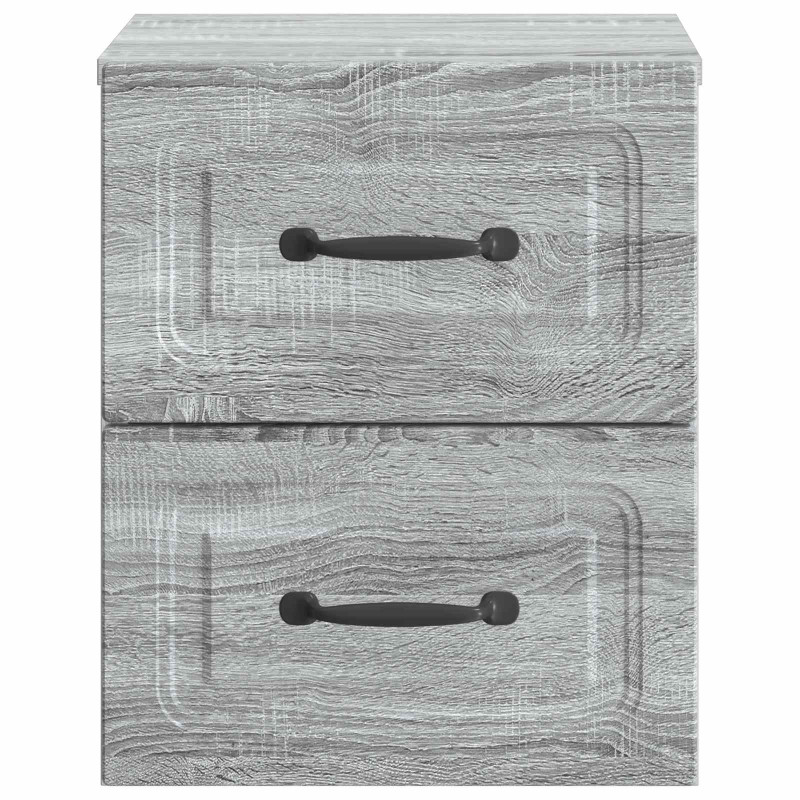 Wisząca Szafka Nocna 2 pcs Szary Sonoma 34,5 x 33 x 40 cm