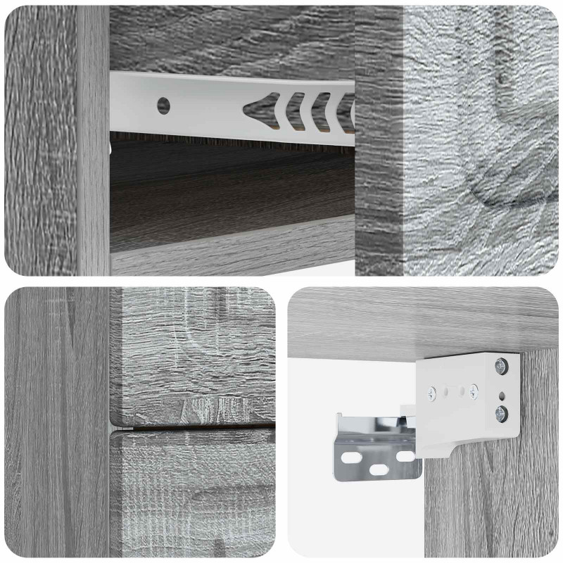 Wisząca Szafka Nocna 2 pcs Szary Sonoma 34,5 x 33 x 40 cm