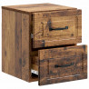 Wisząca Szafka Nocna 2 pcs Stare drewno 34,5 x 33 x 40 cm