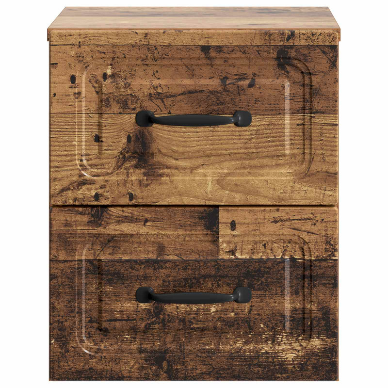 Wisząca Szafka Nocna 2 pcs Stare drewno 34,5 x 33 x 40 cm