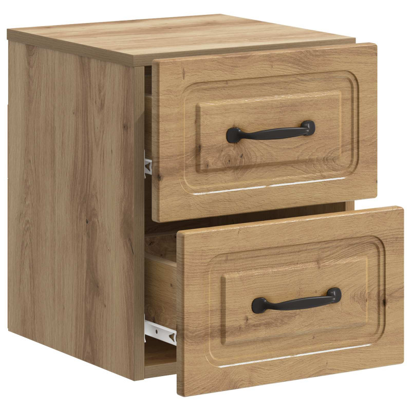 Wisząca Szafka Nocna 2 pcs Dąb artisan 34,5 x 33 x 40 cm