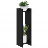 Stojak na rośliny z półką 2 pcs Czarny Dąb 30 x 30 x 100 cm