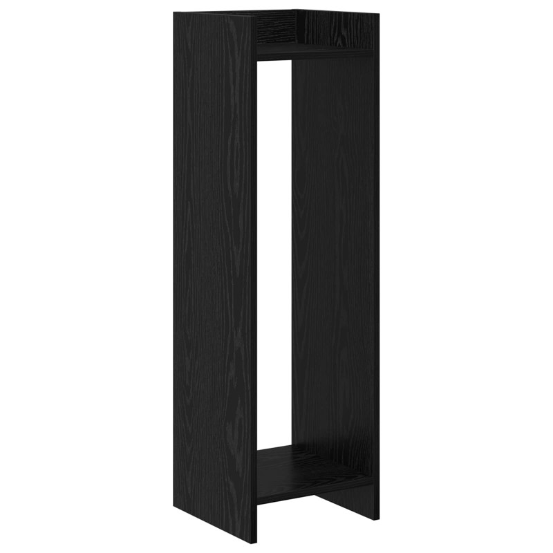 Stojak na rośliny z półką 2 pcs Czarny Dąb 30 x 30 x 100 cm