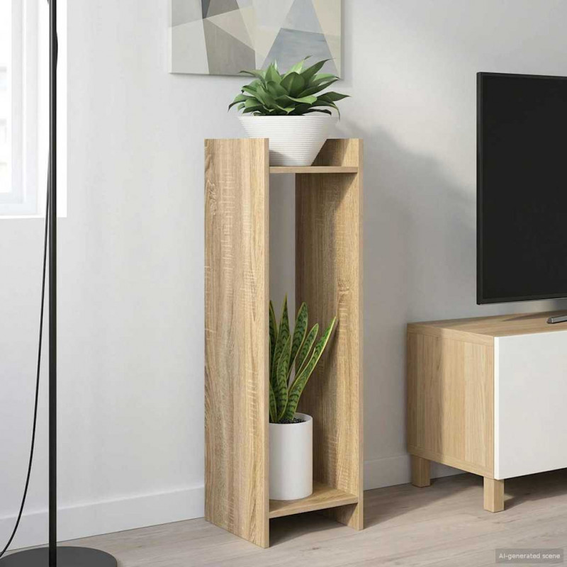 Stojak na rośliny z półką 2 pcs Dąb Sonoma 30 x 30 x 100 cm