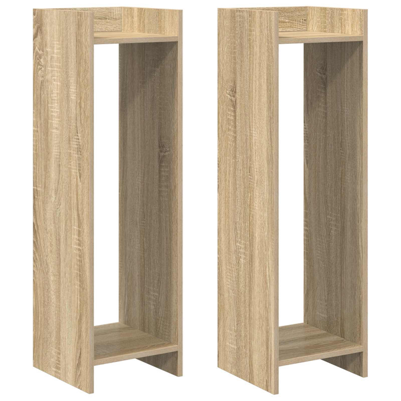 Stojak na rośliny z półką 2 pcs Dąb Sonoma 30 x 30 x 100 cm